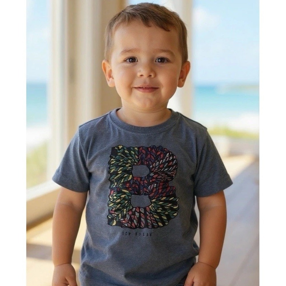 TED BAKER Boys Patterned T-Shirt Size 4 Years 4T Shirt School Kids Blue Shift